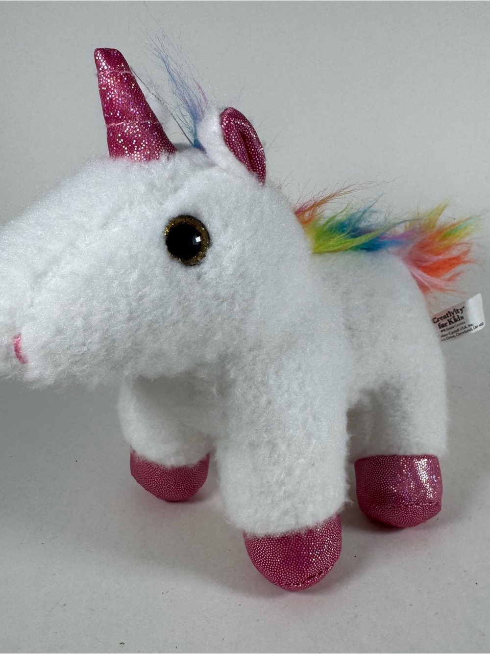 Faber Castell Creativity For Kids Plush Unicorn Pink White Rainbow 8" Stuffed
